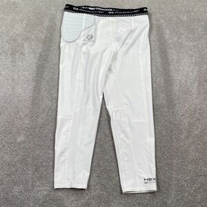 McDavid Hex Basketball Compression 3/4 Tights Hip Tail Pads Men's Size XL White